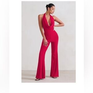 Club L London Jumpsuit Red 
US size 6 (medium) 
Brand New